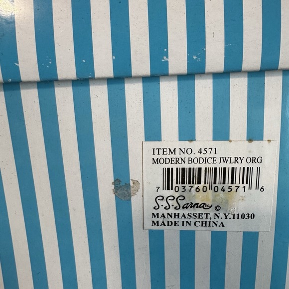 NOS S.S. Sarna Modern Bodice Resin Metal Stand Jewelry Display Organizer #4571 - Picture 9 of 9
